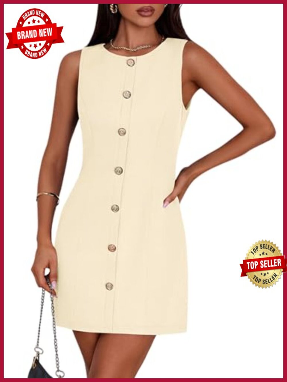 Sleeveless Sheath Mini Business Casual Work Cocktail Dress